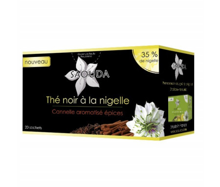 Thé Noir à la Nigelle - Canelle aux Aromes d'Epices - Boite de 20 Sachets