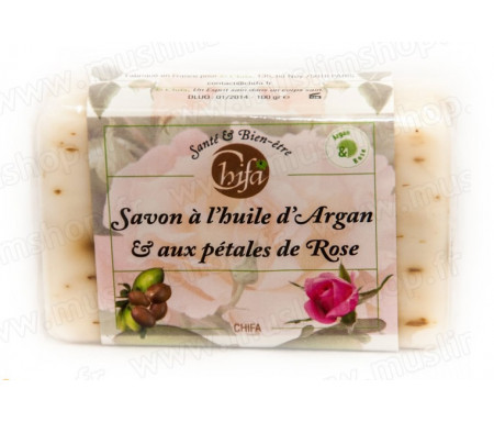 Savon à l'Huile d'Argan et aux Pétales de Rose