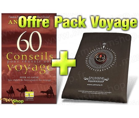 Pack Voyage - Tapis avec Boussole Intégrée + 60 Conseils pour Réussir Son Voyage