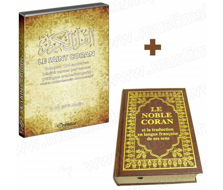 Pack Livre + 2 CD MP3 : Coran Complet Bilingue (Arabe / Français)