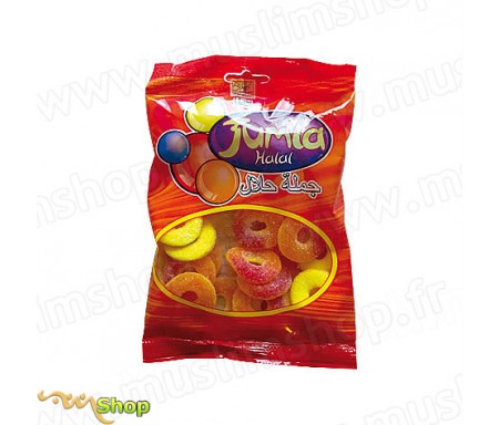 Bonbons Halal - Anneaux Pêches (100g)