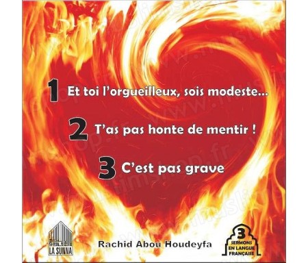 Et toi l'orgueilleux, sois modeste... - T'as pas honte de mentir ! - C'est pas grave (3 Sermons en langue française)