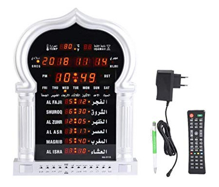 Horloge avec calcul automatique des horaires des prières (adhan pour les cinq prières) HA-5115 