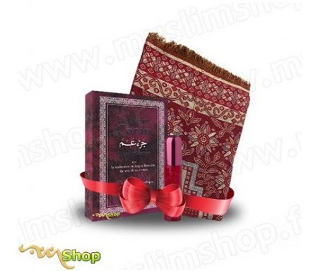 Pack "Rouge" Tapis, Parfum "Colour Me" et Coran