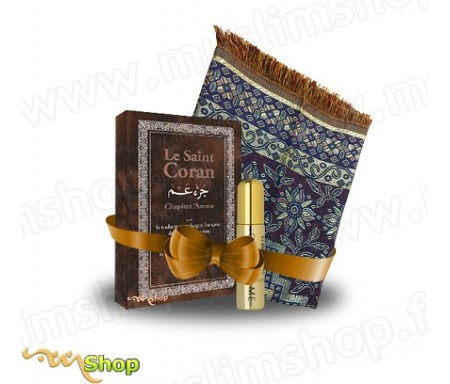 Pack "Gold" Tapis, Parfum "Colour Me" et Coran Chapitre 'Amma