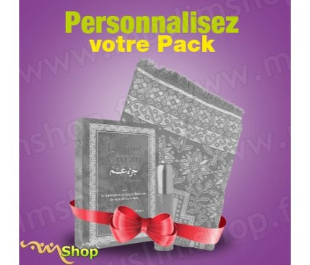 Pack Tapis, Parfum "Colour Me" et Coran Chapitre 'Amma - 100% Personnalisable !