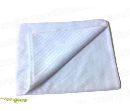 Grand foulard Palestinien (Keffieh) de couleur Blanc