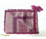 Grand foulard Palestinien (Keffieh) de couleur Rose Pâle