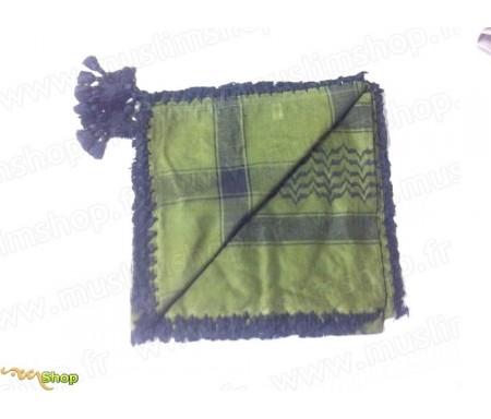 Grand foulard Palestinien (Keffieh) de couleur Vert Olive