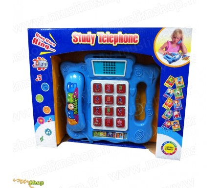 Téléphone Educatif Bleu pour apprendre l'alphabet Arabe