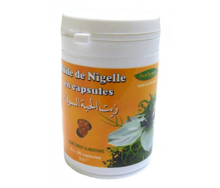 Huile de Nigelle Bio en capsules - Complément alimentaire (pot de 60 gélules de 500 mg)