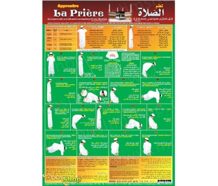 Poster : Apprendre la prière (français - arabe - phonétique)