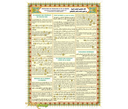 Poster : Protection du musulman et de La maison - Invocations contre le mauvais il, la sorcellerie et les démons (Djinns)