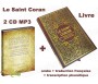 Pack Livre + Double CD MP3 (arabe / français) : Le Saint Coran avec traduction en langue française du sens de ses versets et tra