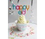 8 Contours de Moules à Cup Cakes (Wrapper) avec son Pic de Décoration Eid Mubarak