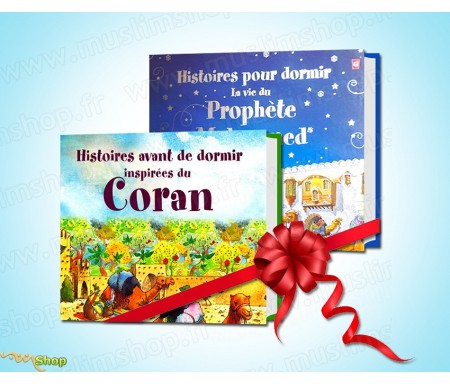 Pack 2 livres "Histoires pour dormir" (La vie du Prophète Mohammed et Histoires du tirées du Coran)