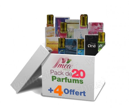 Pack de 20 Parfums Musc MEA + 4 Offert !