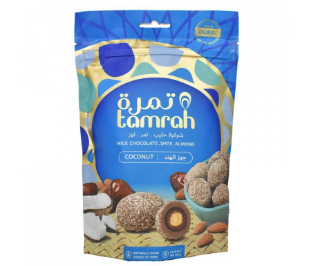 Tamrah - Dattes aux amandes enrobées de Chocolat coco - 100gr
