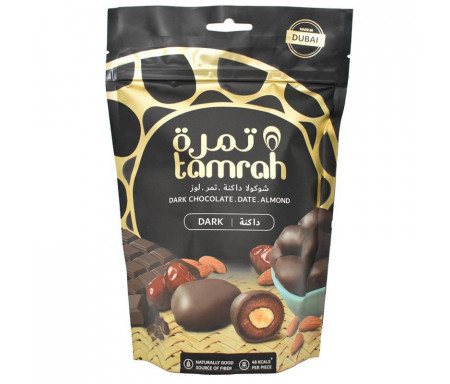 Tamrah - Dattes aux amandes enrobées de Chocolat Noir - 100gr