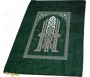 Tapis de prière Salmane avec boussole - Couleur vert foncé