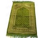 Tapis de prière Velours Vert Anis - Motif losange