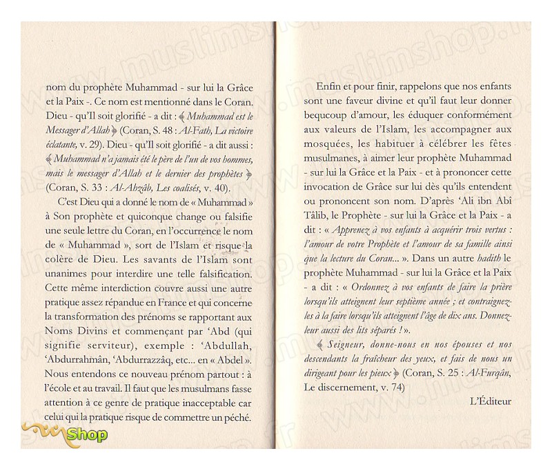 L'accueil du Nouveau-né d'après Ibn Qayyim al-Jawziyya édité par