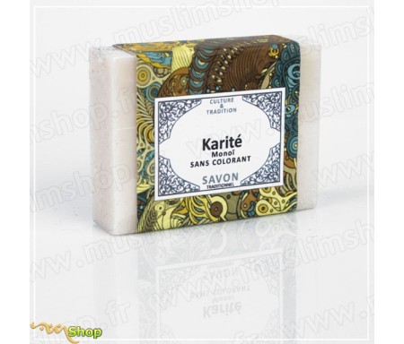 Culture & Tradition - Savon solide au beurre de Karité Monoï (Sans colorant)