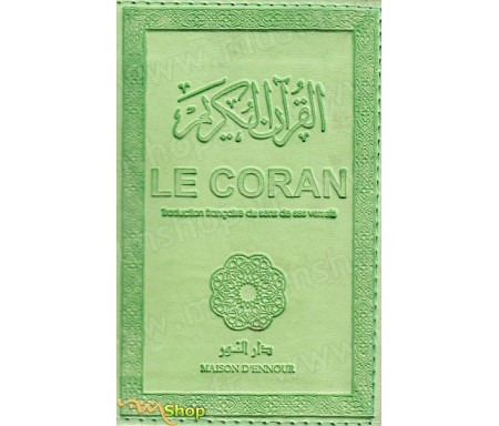 Le Coran traduction française du sens de ses versets (vert clair) - petit modèle