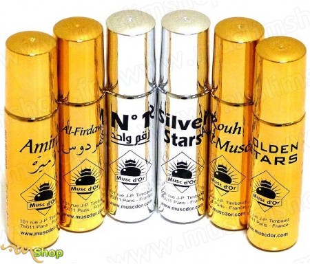 Pack découverte de 6 parfums différents de la marque Musc d'Or - Edition de Luxe (6x8ml)