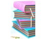 Le Noble Coran avec pages en couleur Arc-en-ciel (Rainbow) - Bilingue (français/arabe) - Couverture Daim de couleur mauve