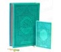 Pack Cadeau Bleu : Le Saint Coran Rainbow (Arc-en-ciel) Bilingue français/arabe et La Citadelle du Musulman assortie