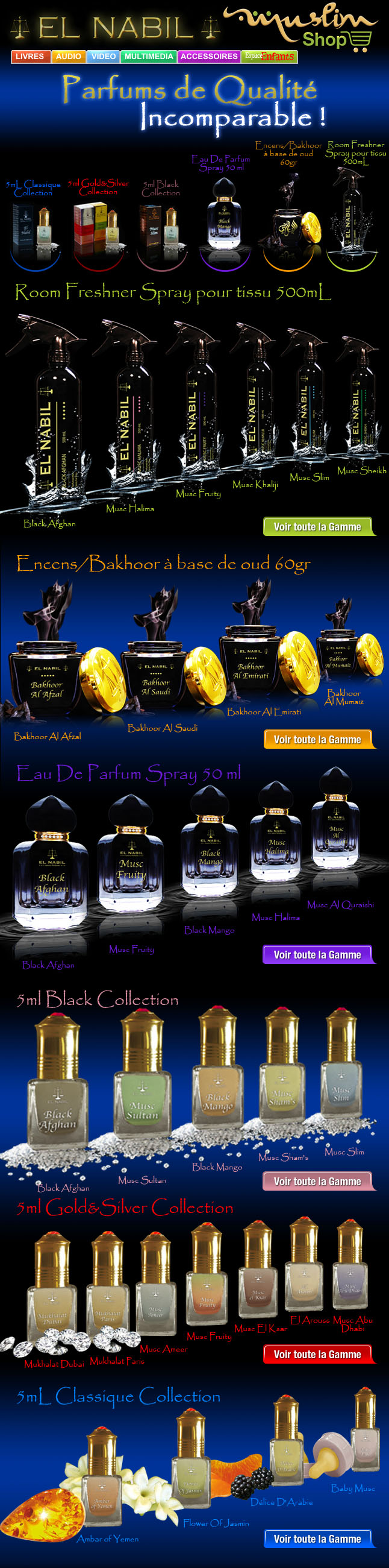 Nouvelles gammes de parfums et desodorisants El-Nabil